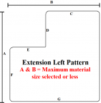 Deluxe Studded Extension Left 46 x 72