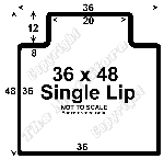 Standard Executive Single Lip 36 x 48